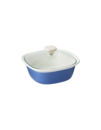 CorningWare Etch Blue Cornflower 1.4L Casserole w/ Glass Lid