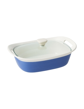 CorningWare Etch Blue Cornflower 2.35L Casserole w/ Glass Lid