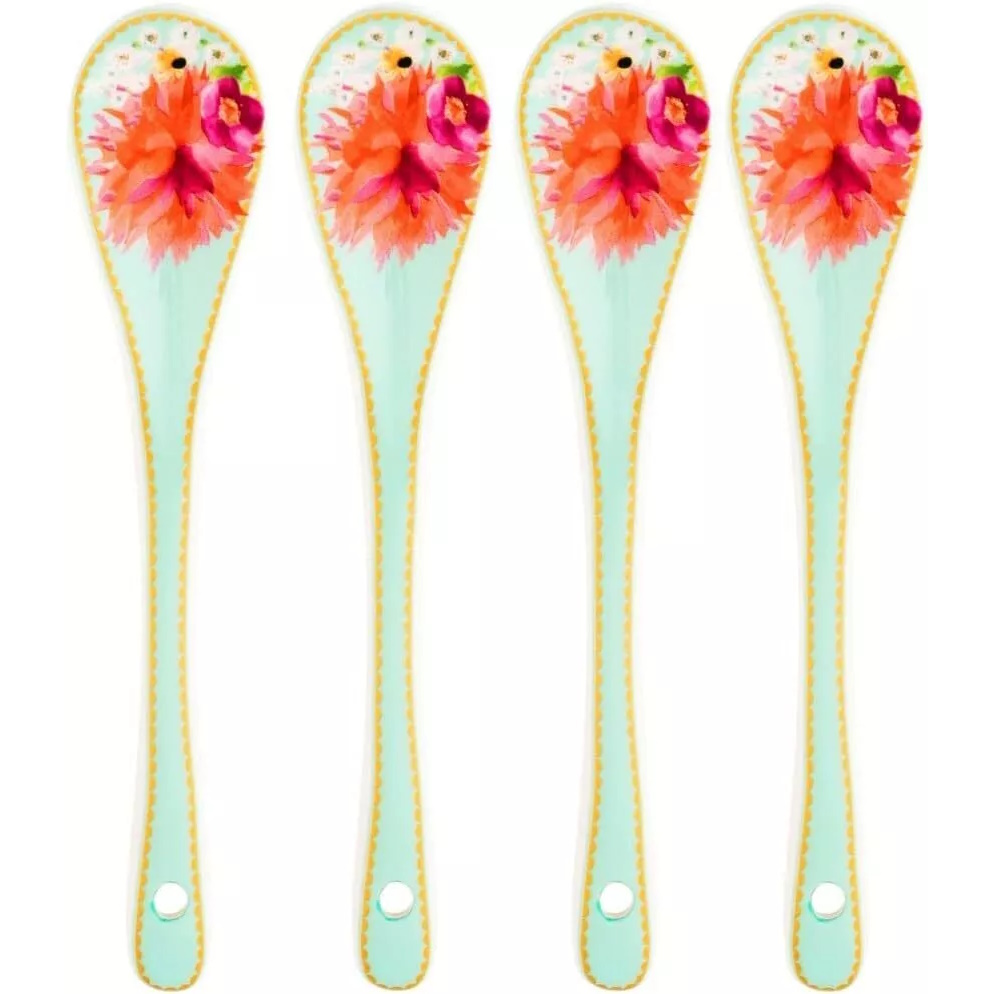 Maxwell & Williams Teas & Cs Dahlia Daze Ceramic Teaspoon Set of 4 Sky Gift Boxed-3