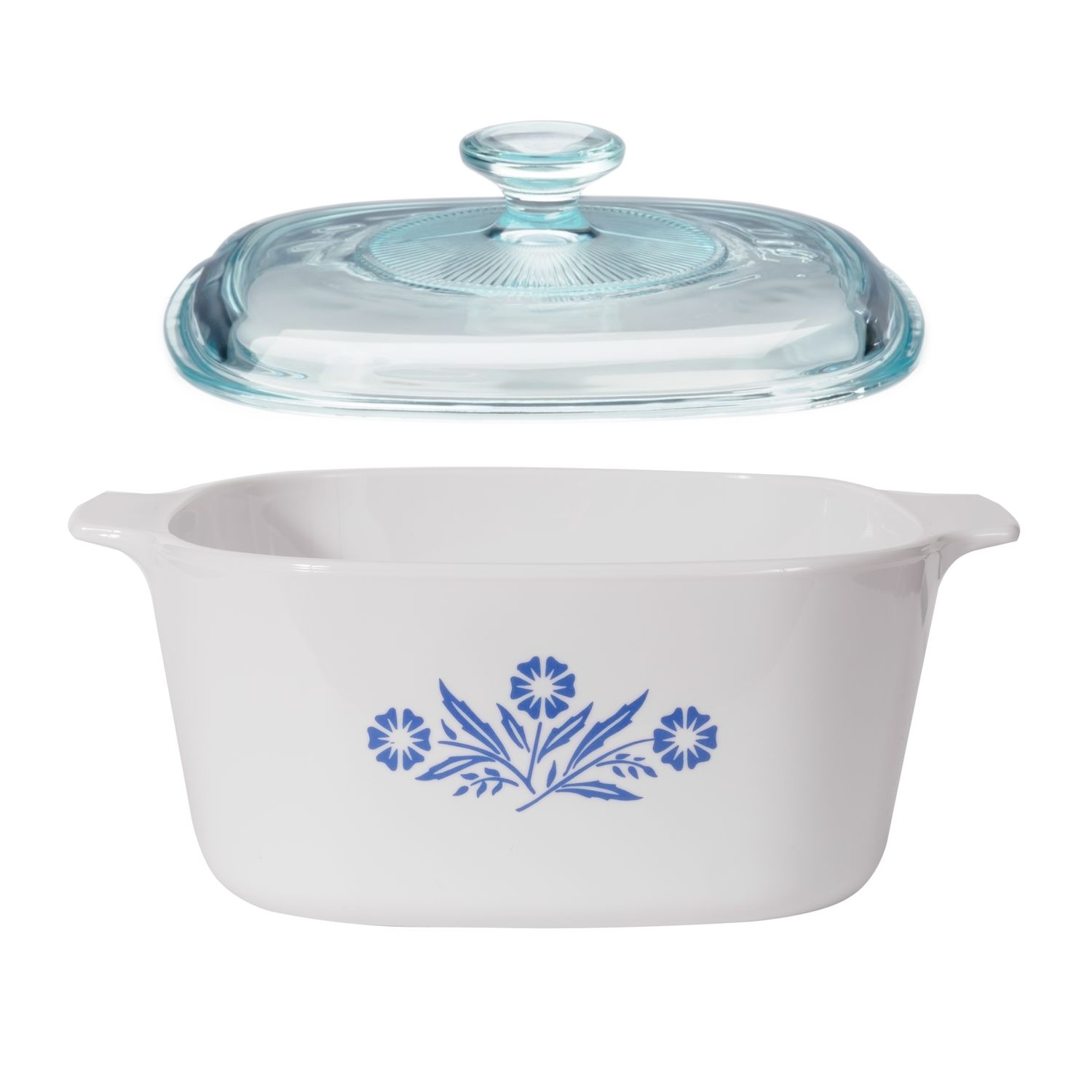 Corningware French White 3L Covered Casserole - Blue Cornflower-4