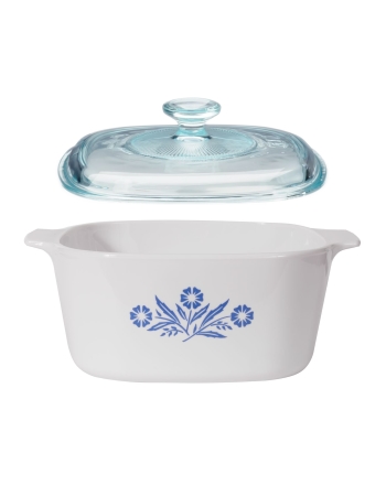 Corningware French White 3L Covered Casserole - Blue Cornflower