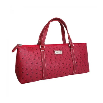 Sachi insulated wine purse (Ostrich Red)