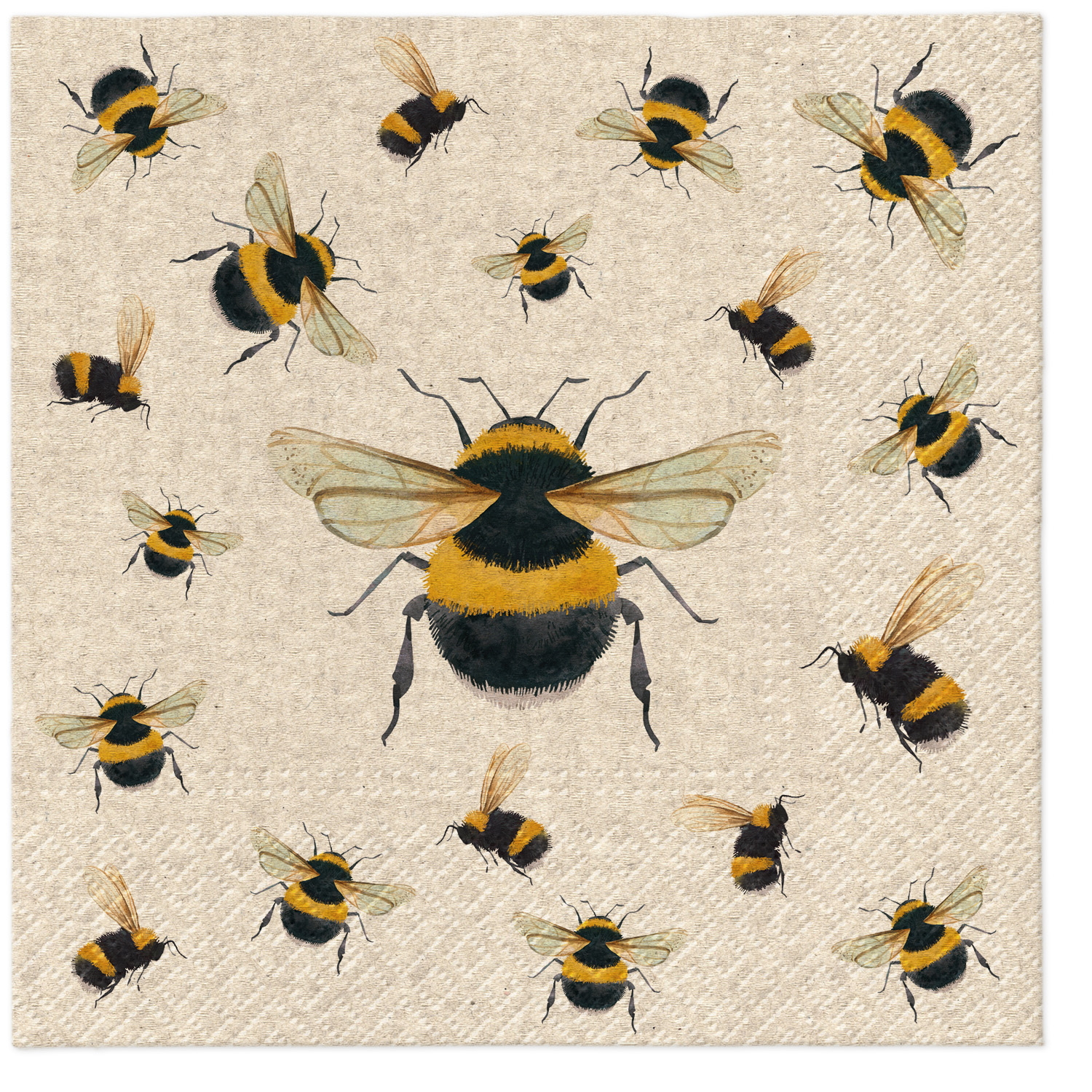Paw Lunch Napkin 33cm WeCare Dancing Bee