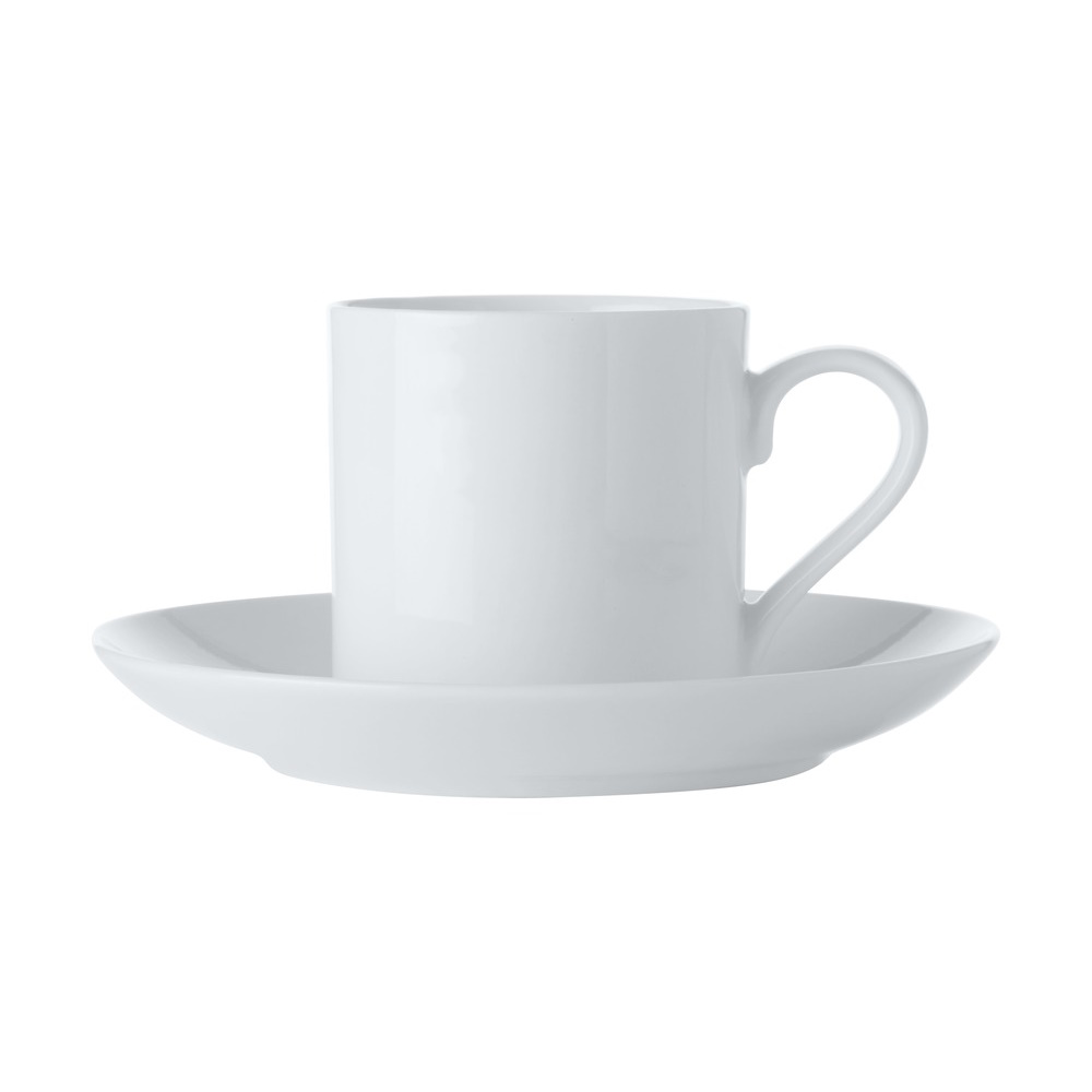 MW White Basics Straight Demi Cup & Saucer 100ML-2
