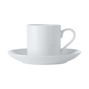 MW White Basics Straight Demi Cup & Saucer 100ML