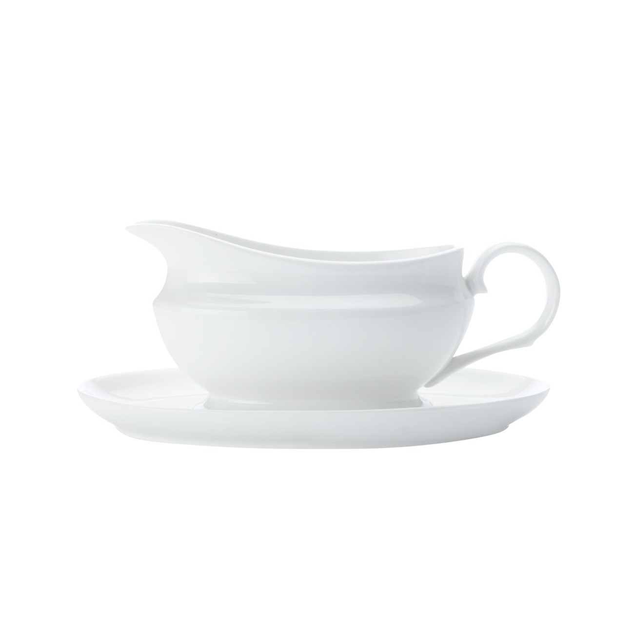 MW White Basics Gravy Boat & Saucer 550ML Gift Boxed
