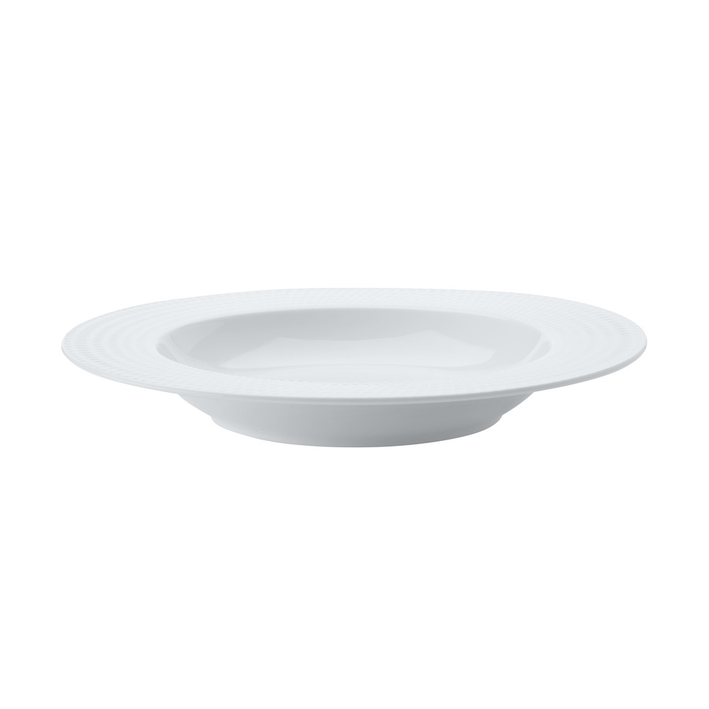 MW White Basics Diamonds Rim Soup Bowl 22.5cm-1