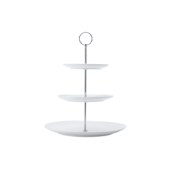 MW White Basics Diamonds 3-Tier Cake Stand Gift Boxed