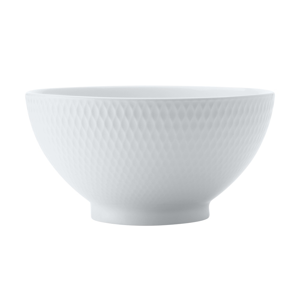 MW White Basics Diamonds Rice Bowl 15cm