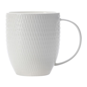 MW White Basics Diamonds Coupe Mug 370ML