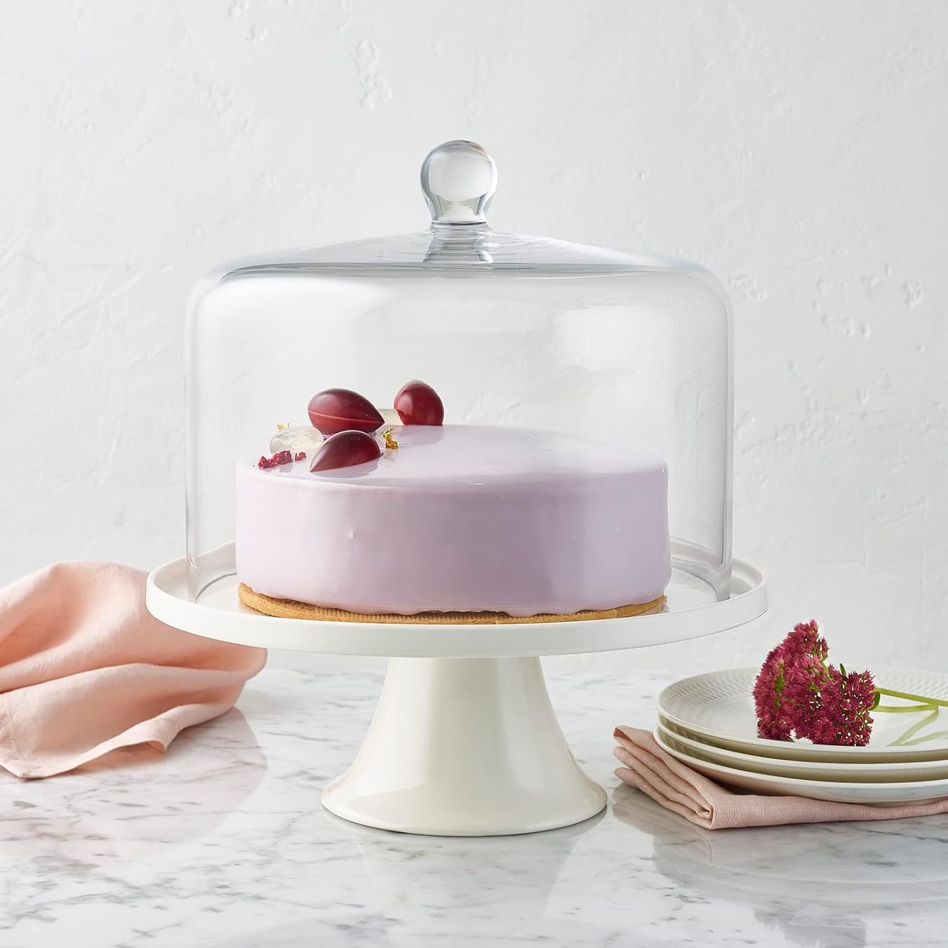 Maxwell Williams Diamante Straight Sided Cake Dome 26x20cm Gift Boxed-3