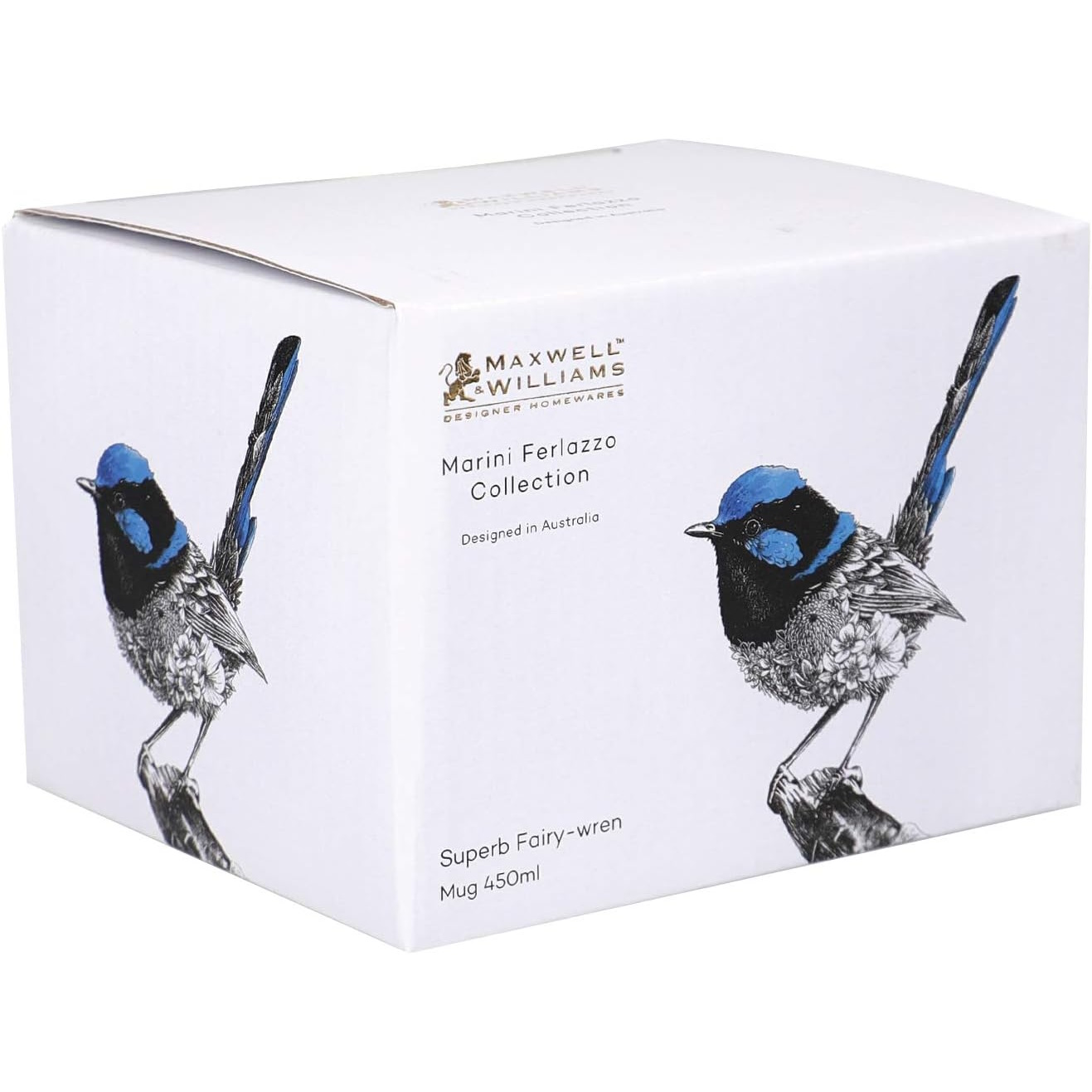 Maxwell Williams Marini Ferlazzo Birds Mug 450ML Sqt Fairy Wren Gift Boxed-3