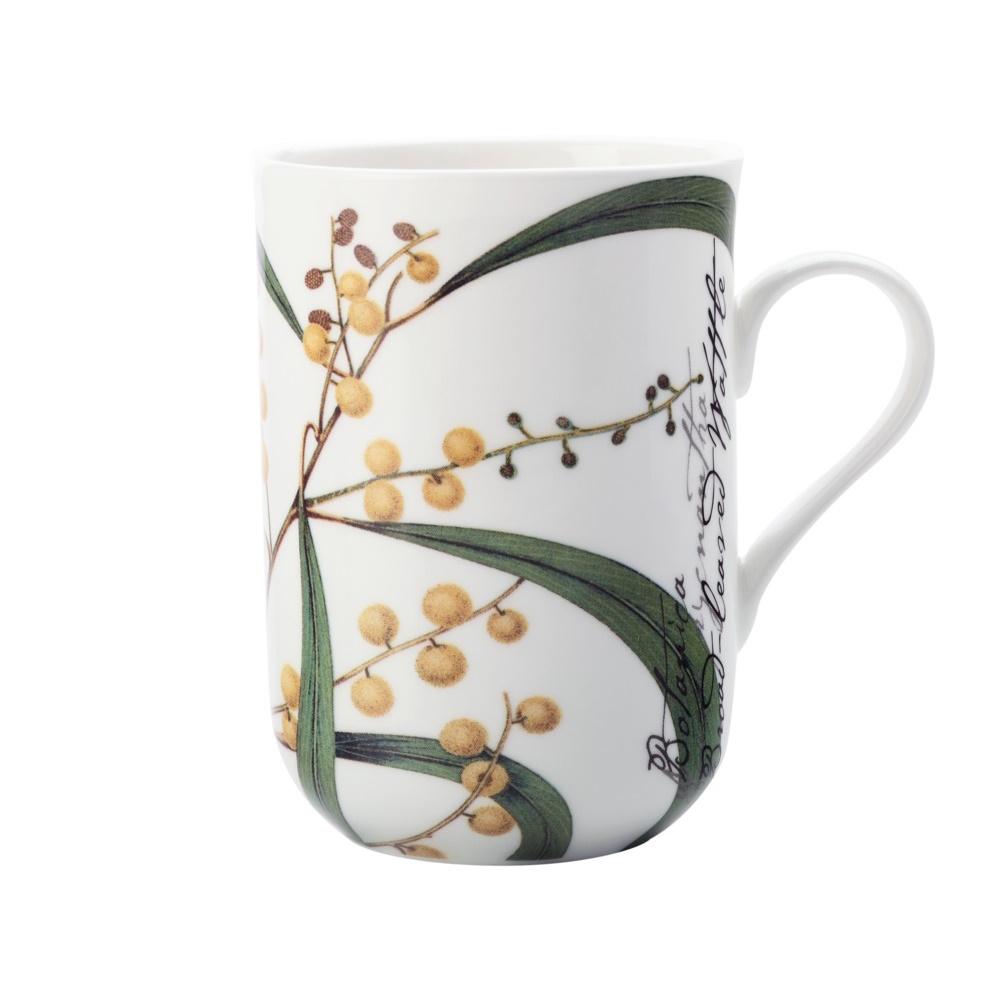 Maxwell Williams Royal Botanic Gardens Australian Botanics Mug Wattle 300ML Gift Boxed-1