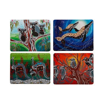 Maxwell Williams Melanie Hava Journeys Cork Back Placemat 34x26.5cm Set of 4 Assorted Gif