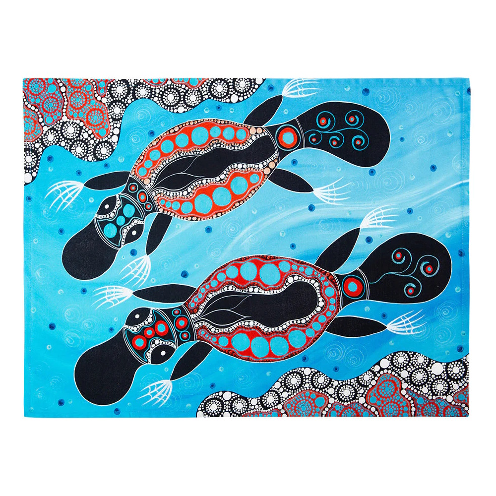 Maxwell Williams Melanie Hava Journeys Tea Towel 50x70cm Platypuses-2
