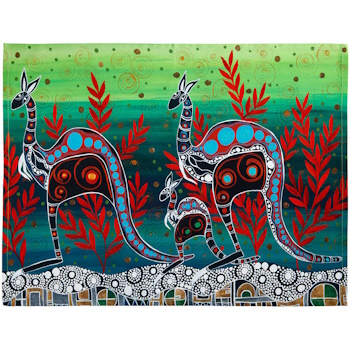 Maxwell Williams Melanie Hava Journeys Tea Towel 50x70cm Kangaroos