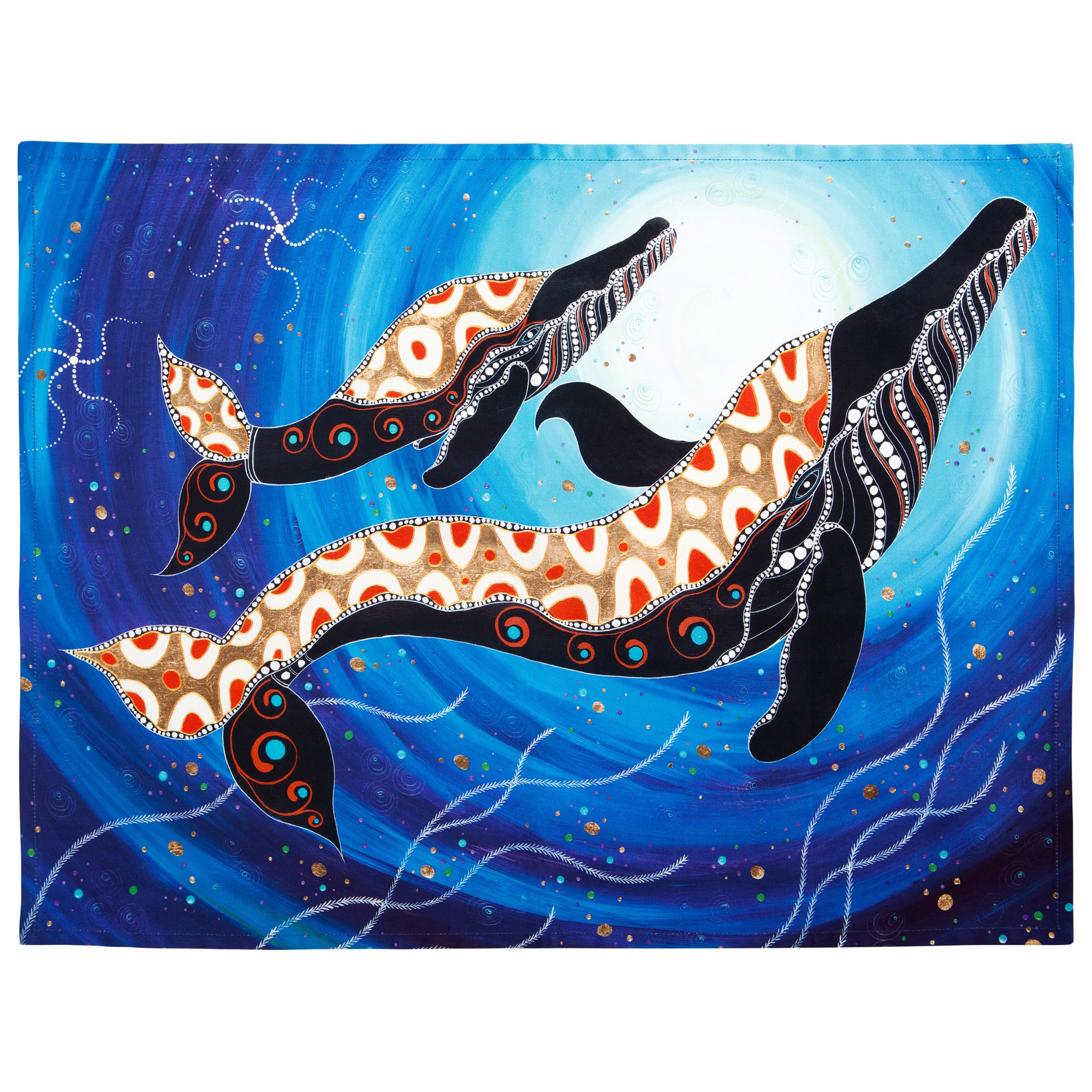 Maxwell Williams Melanie Hava Journeys Tea Towel 50x70cm Whales-4