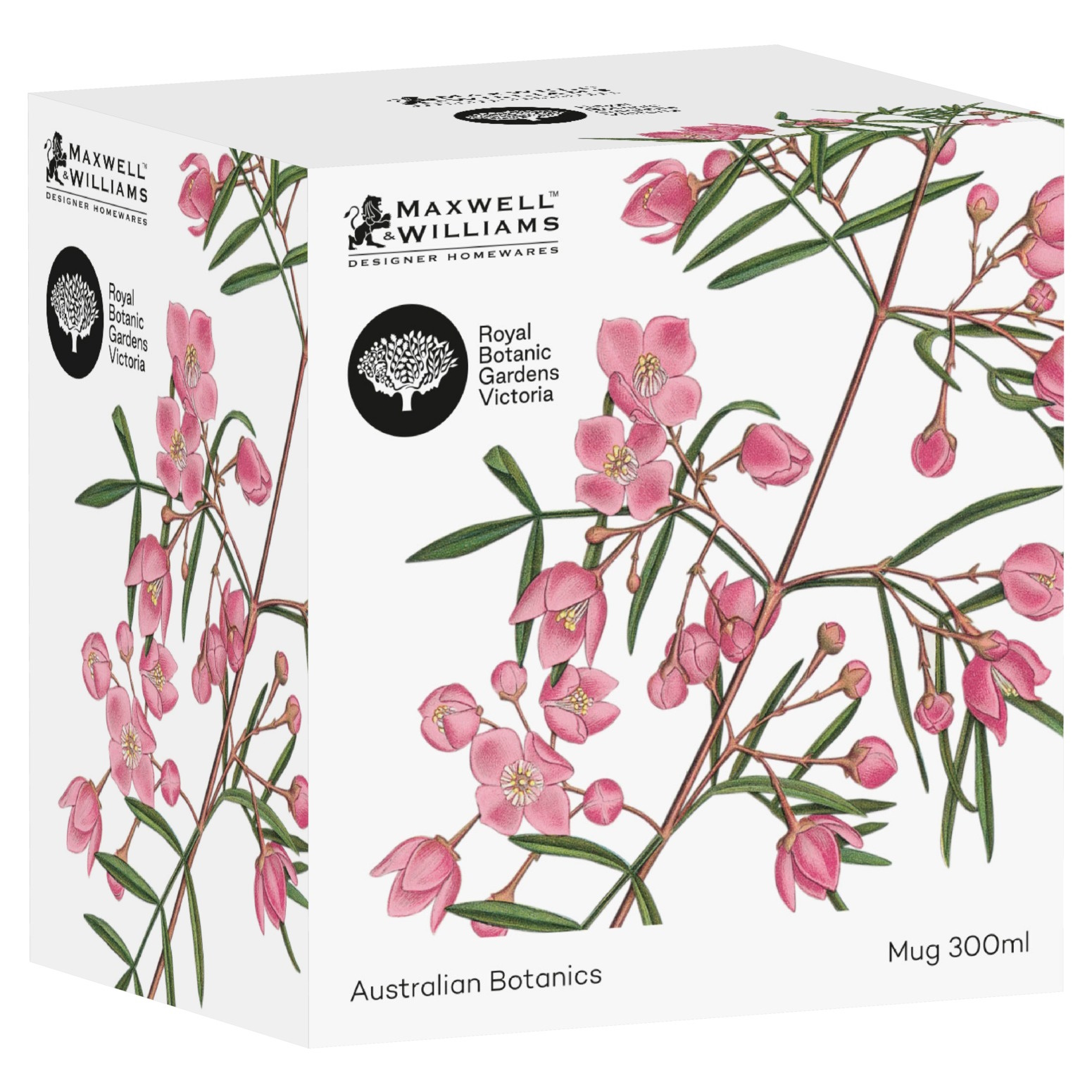 Maxwell Williams Royal Botanic Gardens Australian Botanics Mug Boronia 300ML Gift Boxed