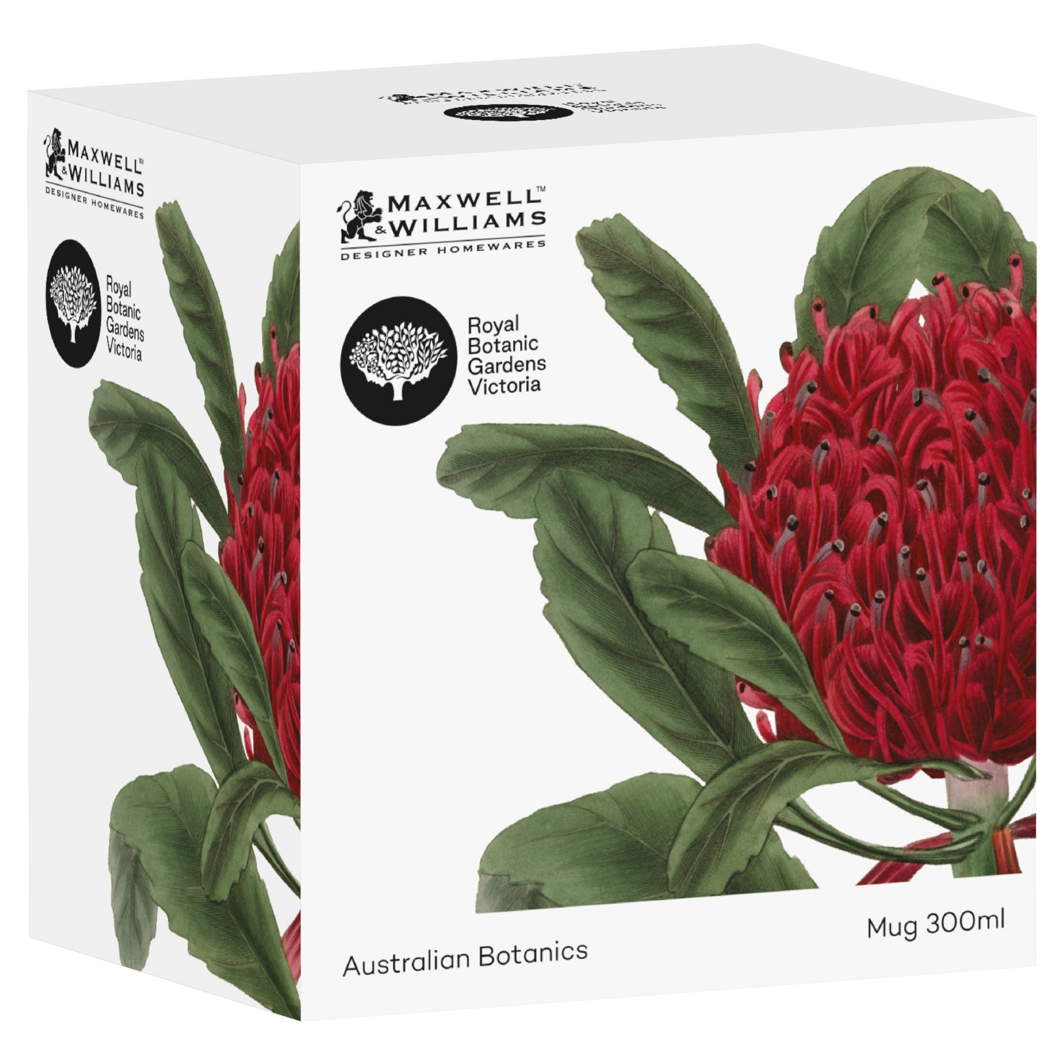 Maxwell Williams Royal Botanic Gardens Australian Botanics Mug Telopea 300ML Gift Boxed