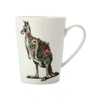 Maxwell Williams Marini Ferlazzo Mug 450ML Tall Red Kangaroo Gift Boxed