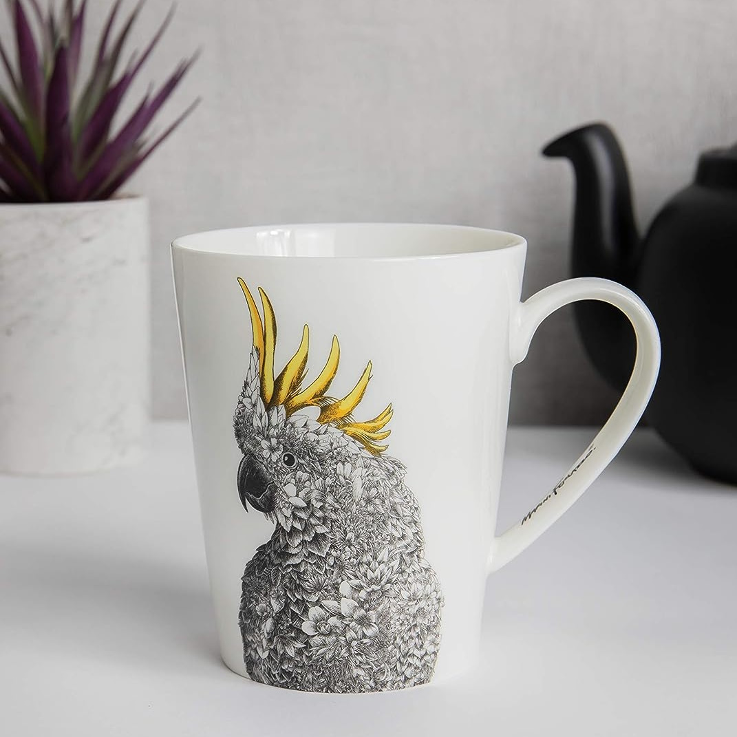 Maxwell Williams Marini Ferlazzo Birds Mug 450ML Tall Cockatoo Gift Boxed-3