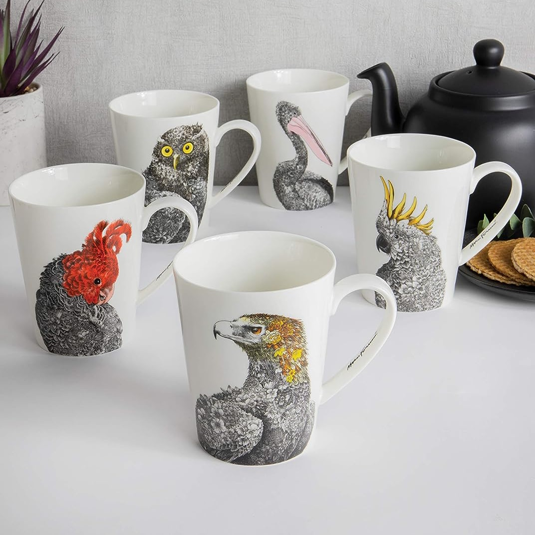 Maxwell Williams Marini Ferlazzo Birds Mug 450ML Tall Cockatoo Gift Boxed-4