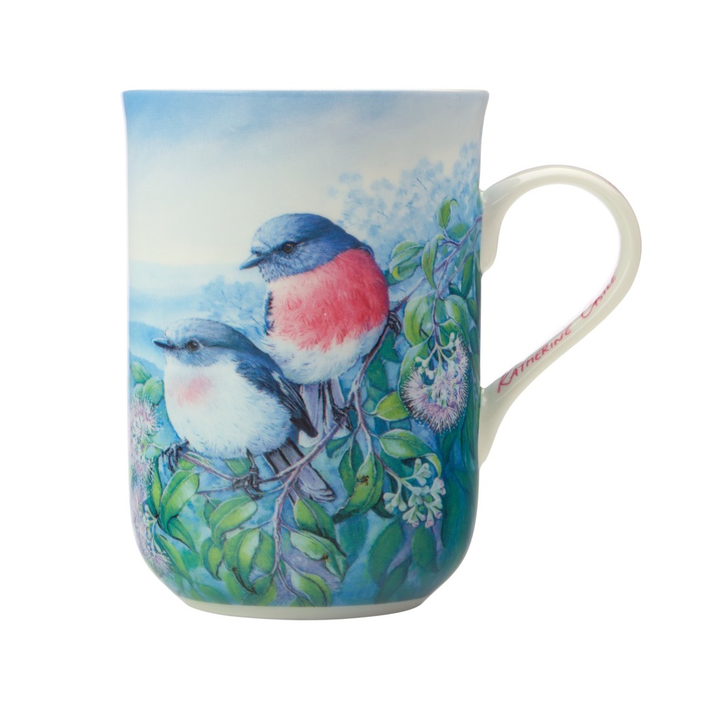 Maxwell Williams Birds of Australia KC 10yr Anniversary Mug 300ML Rose Robin Gift Boxed-4