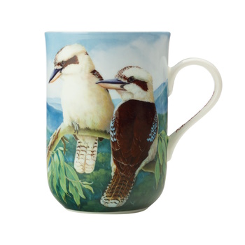 Maxwell Williams Birds of Australia KC 10yr Annvsy Mug 300ML Kookaburra Gift Boxed