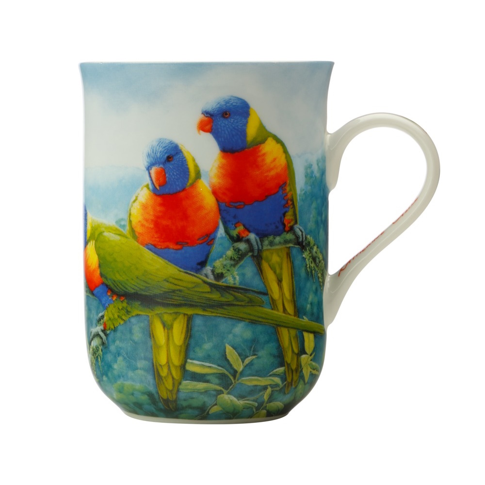 Maxwell Williams Birds of Australia KC 10yr Anniversary Mug 300ML Lorikeet Gift Boxed