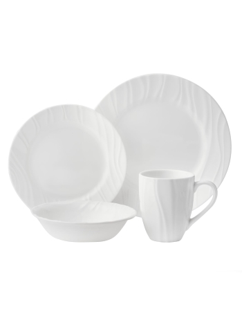 Corelle Boutique Swept Embossed 16pc Dinnerware Set