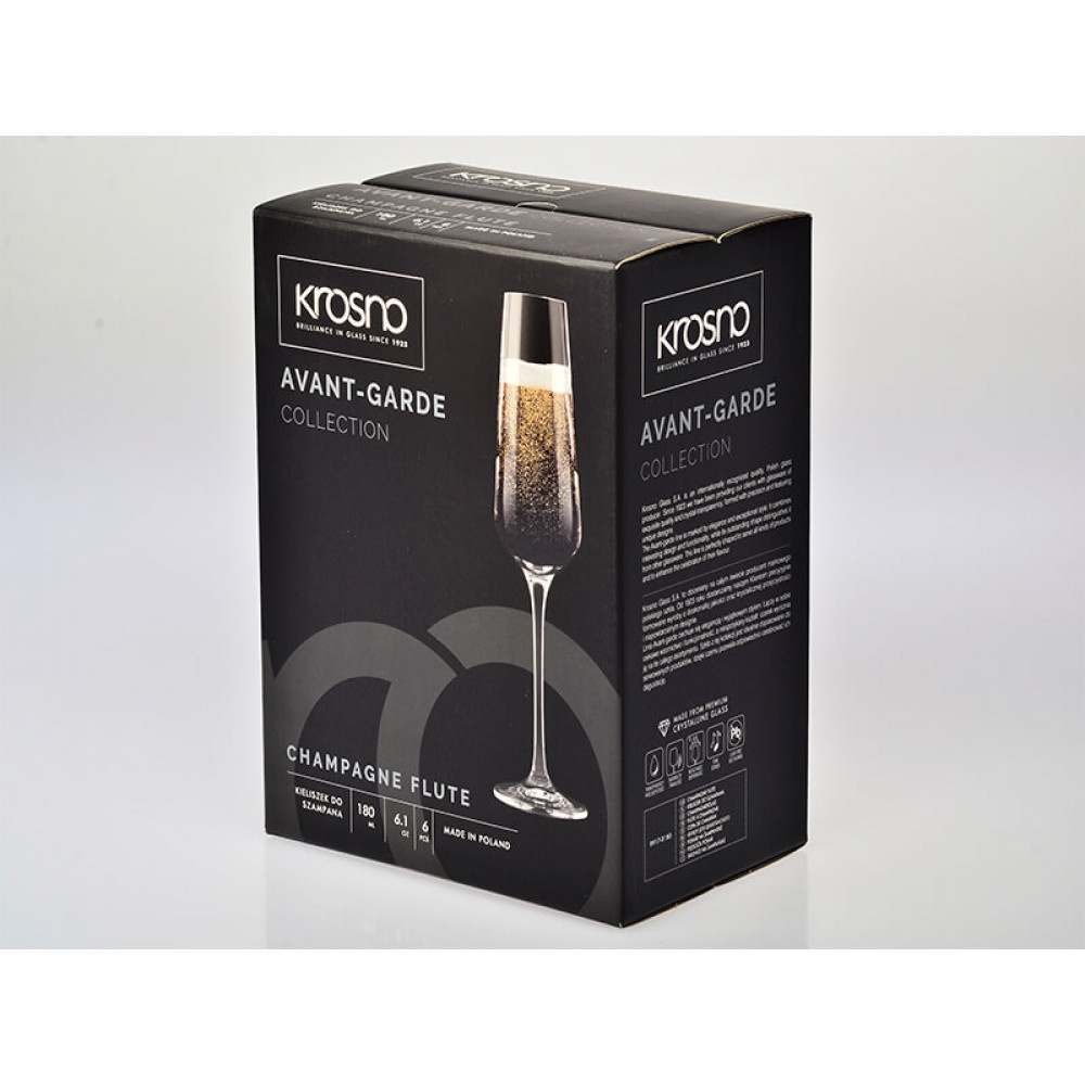 Krosno Harmony Champagne Flute 180ML 6pc Gift Boxed-4