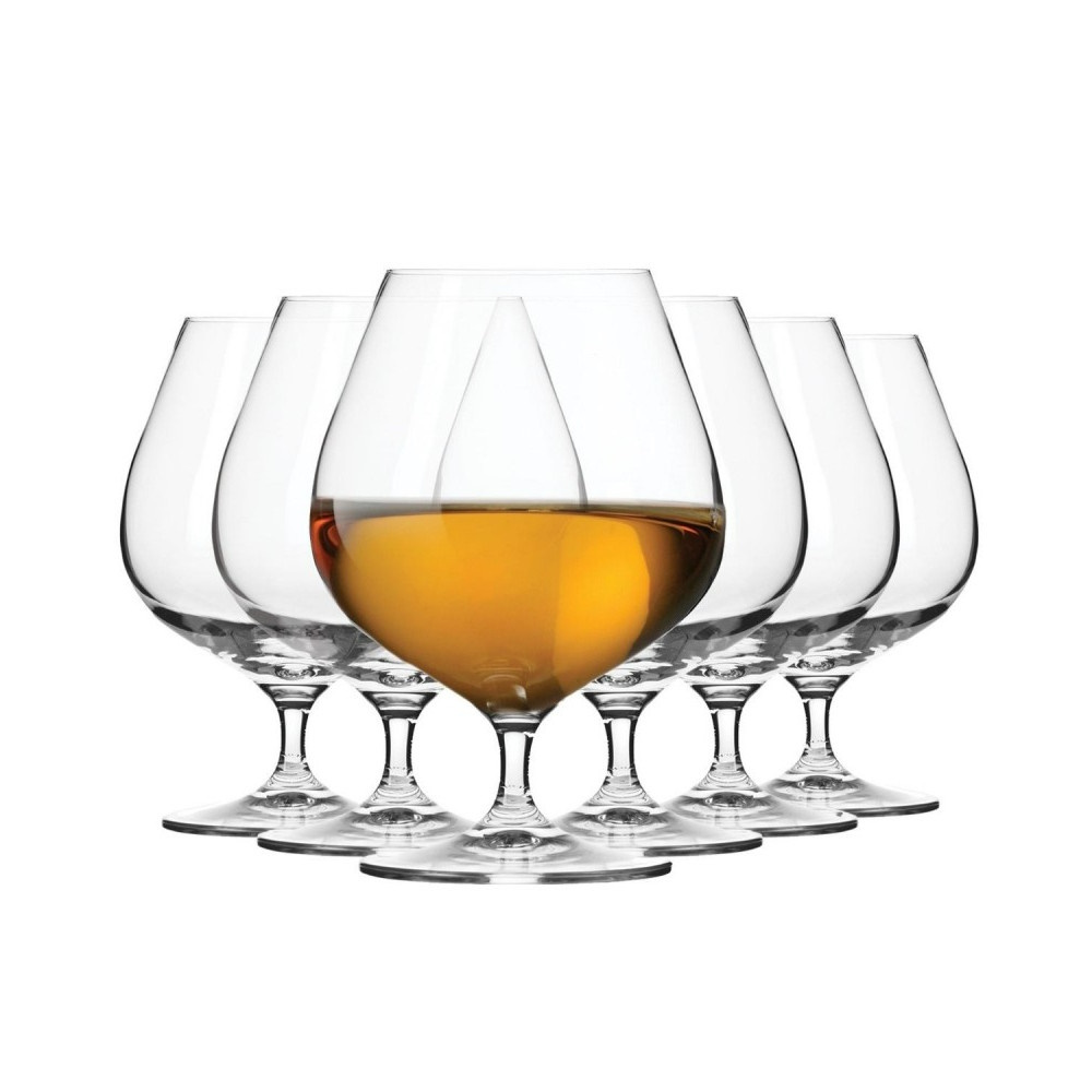 Krosno Harmony Cognac Glass 550ML 6pc Gift Boxed