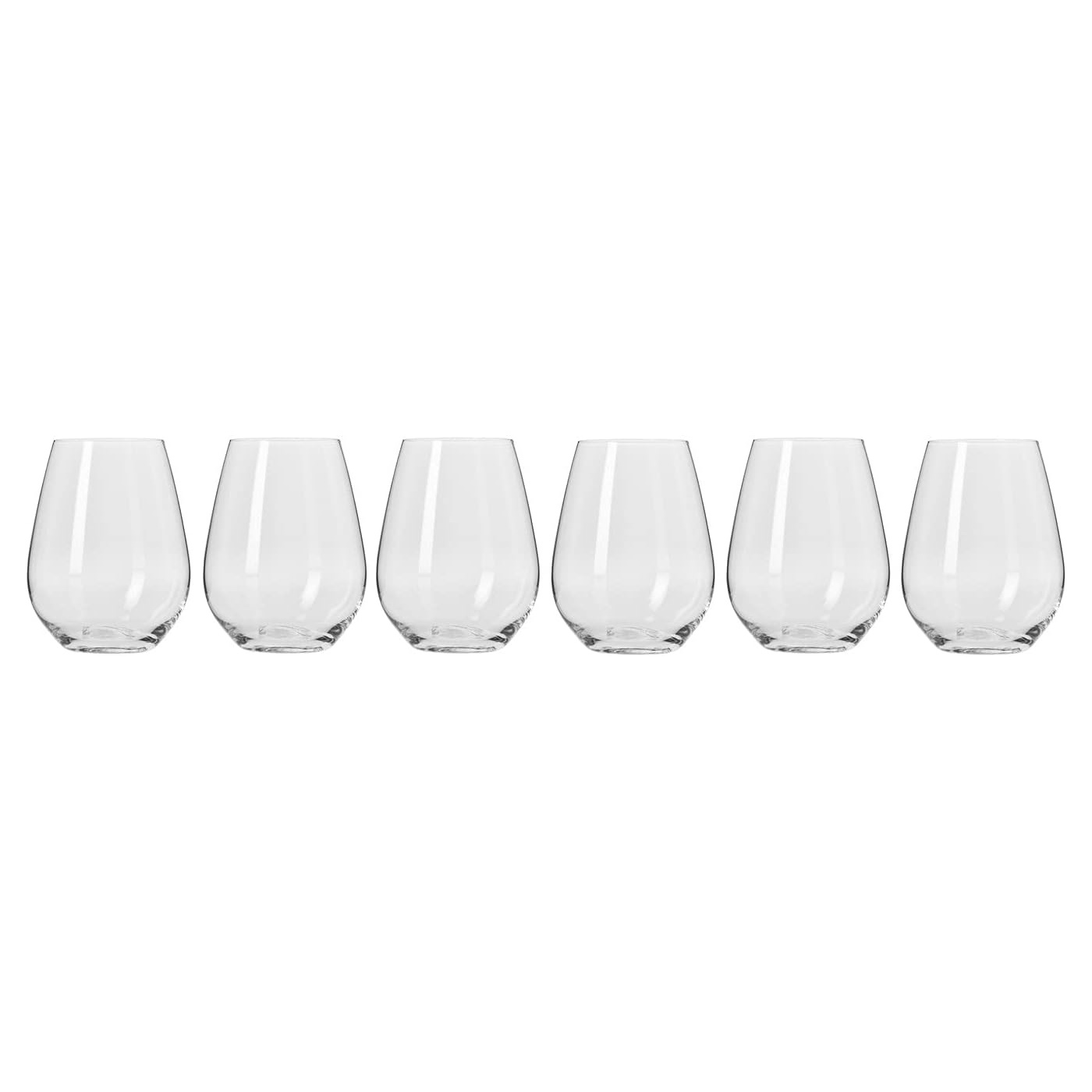 Krosno Harmony Stemless Wine Glass 400ML 6pc Gift Boxed-3
