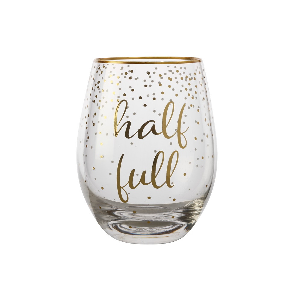 Maxwell & Williams Celebrations Stemless Glass 500ML Set of 2 Full Empty Gift Boxed-3