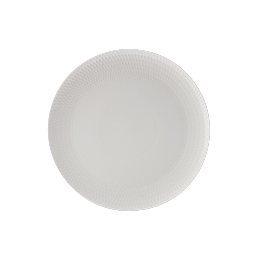 MW White Basics Diamonds Round Platter 36cm Gift Boxed-3