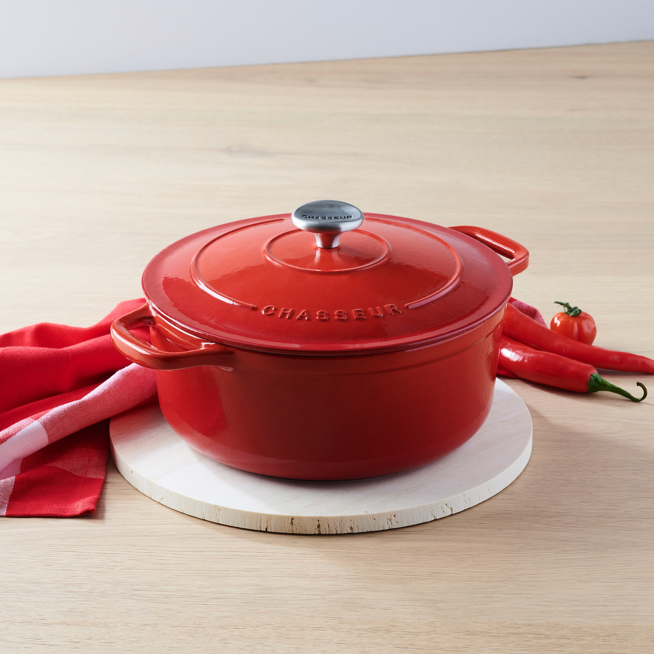 Chasseur Round French Oven 26cm/5L Inf. Red-4
