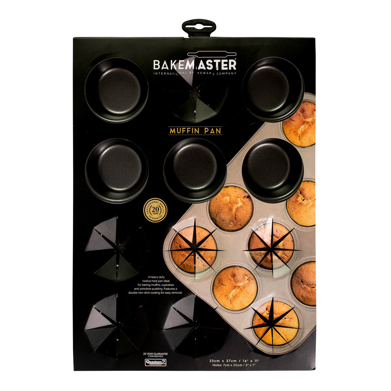 Bakemaster 12Cup Muffin Pan 35X27CM-3