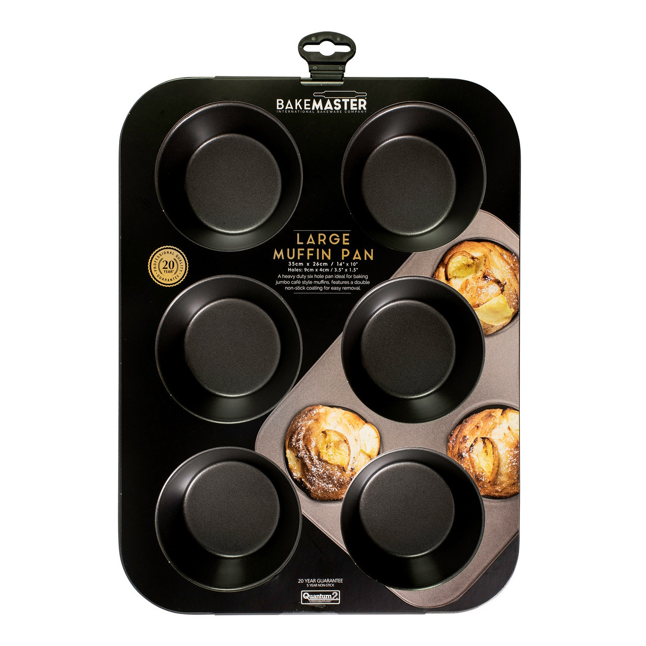 Bakemaster 6 Cup Lrg Muffin Pan 35X26CM-4