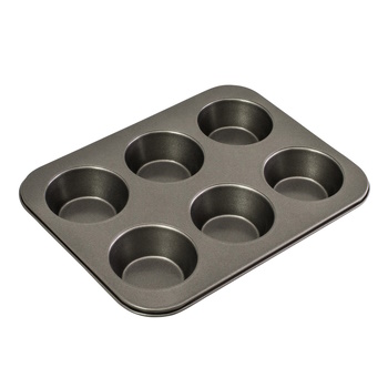 Bakemaster 6 Cup Lrg Muffin Pan 35X26CM