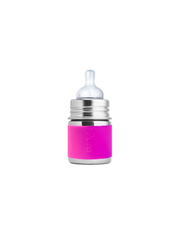 Pura Kiki 150ml Infant Bottle Slow Teat Pink Sleeve