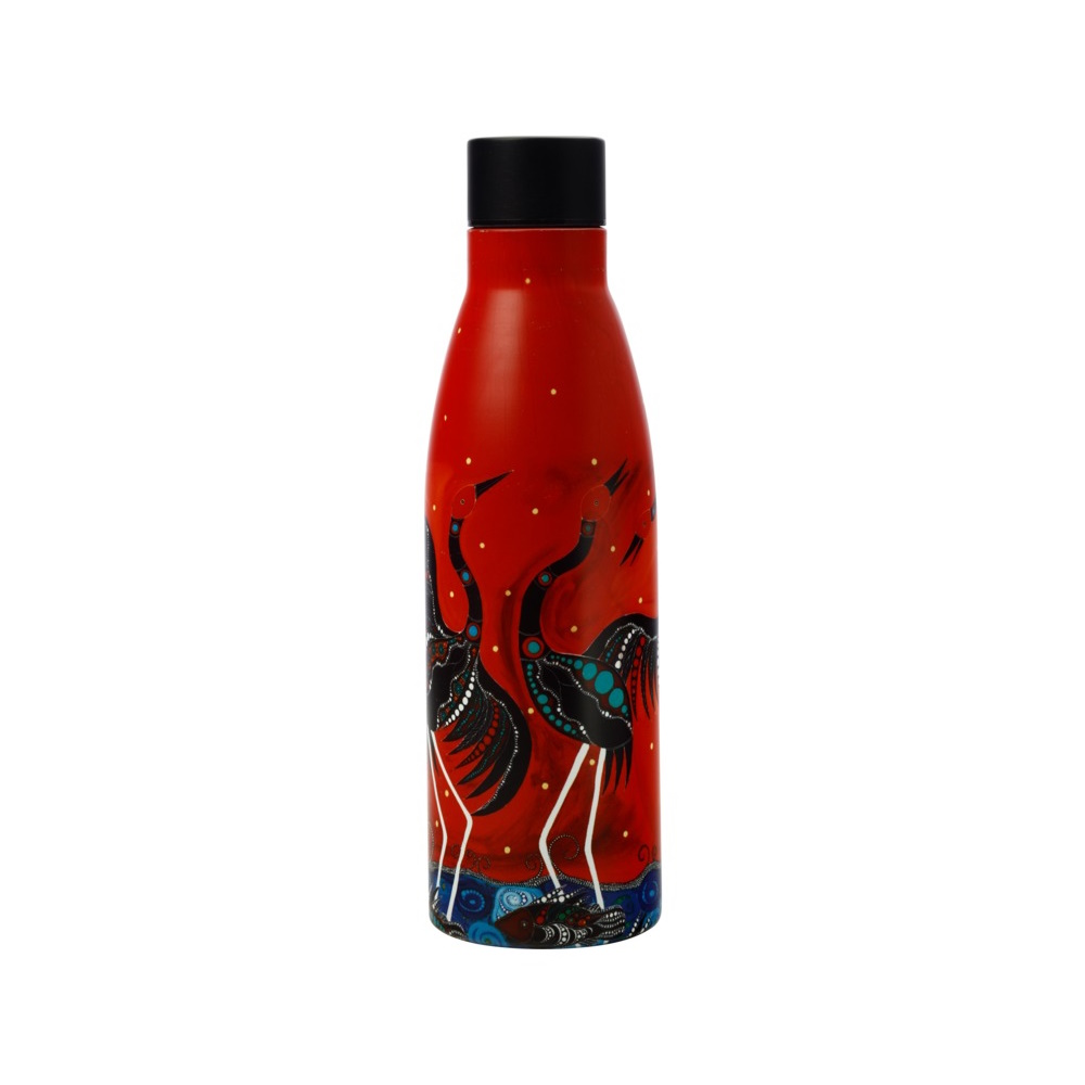 Maxwell & Williams Melanie Hava Jugaig-Bana-Wabu Double Wall Insulated Bottle 500ML Brolgas Symphon-2