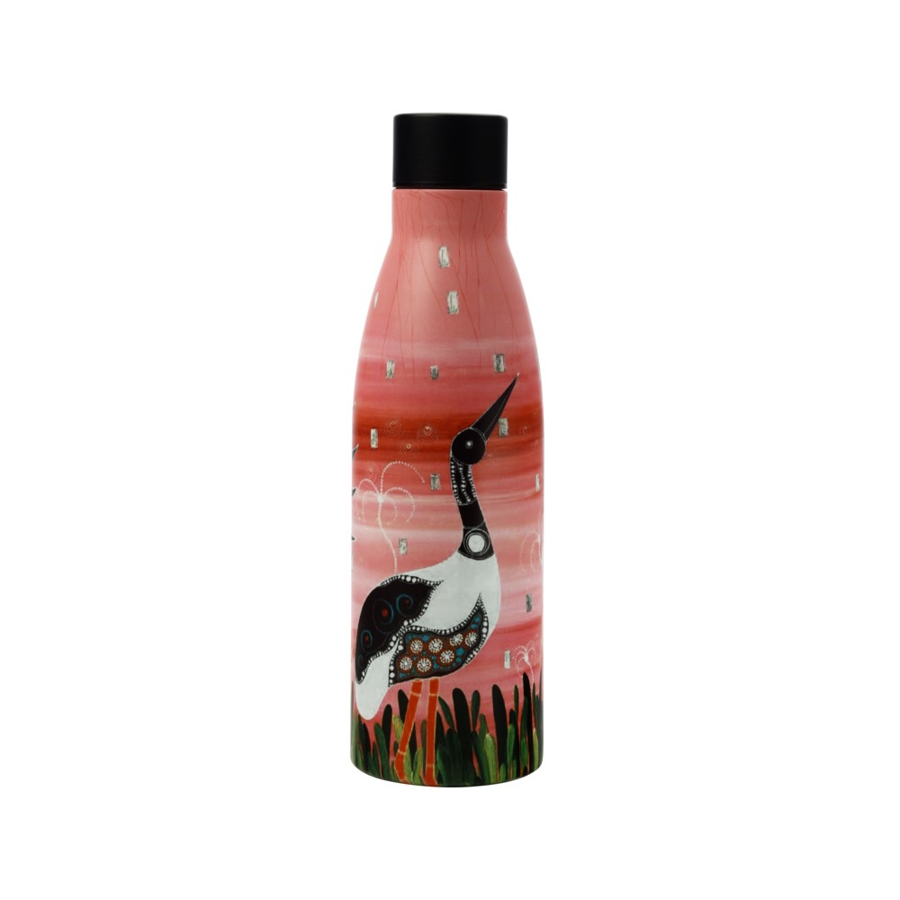 Maxwell & Williams  Melanie Hava Jugaig-Bana-Wabu Double Wall Insulated Bottle 500ML Jabirus Pink-1