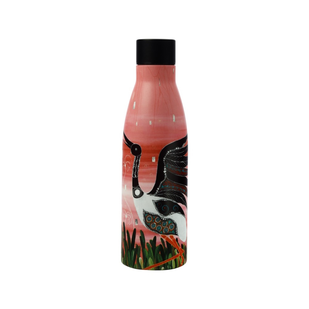 Maxwell & Williams  Melanie Hava Jugaig-Bana-Wabu Double Wall Insulated Bottle 500ML Jabirus Pink-2