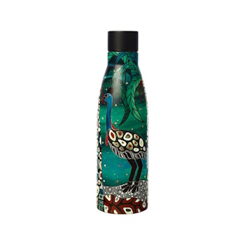 Maxwell & Williams Melanie Hava Jugaig-Bana-Wabu Double Wall Insulated Bottle 500ML Cassowaries Home