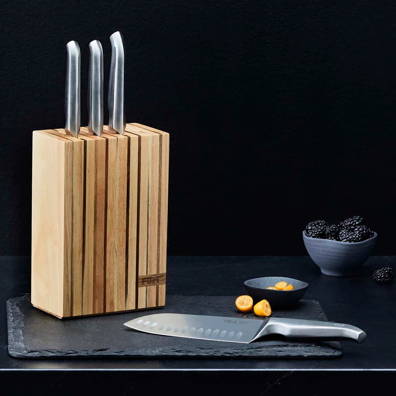 Furi Pro 5pc Wood Knife Block Set-4