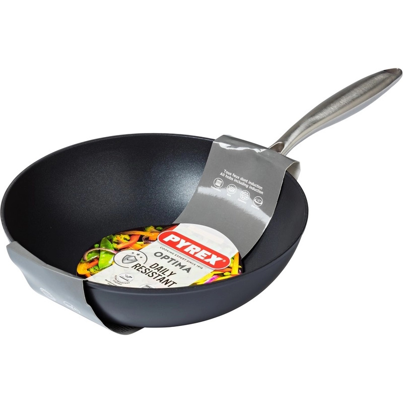 Pyrex Optima Induction Non-Stick Wok with Stainless Steel Handle - 28cm-4