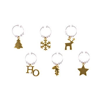 Avanti Wine Charms - Golden Christmas