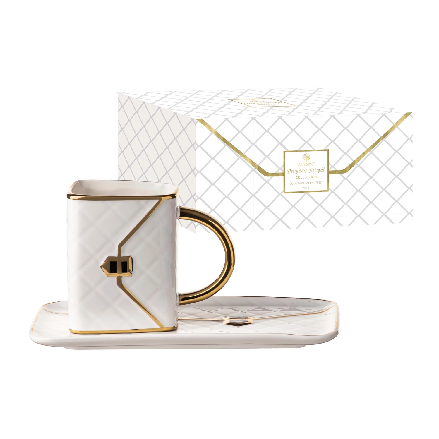 Ashdene Designers Delight Mug & Plate Set - White-4
