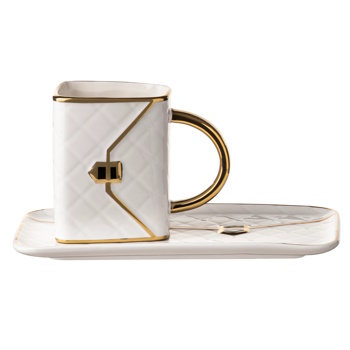 Ashdene Designers Delight Mug & Plate Set - White