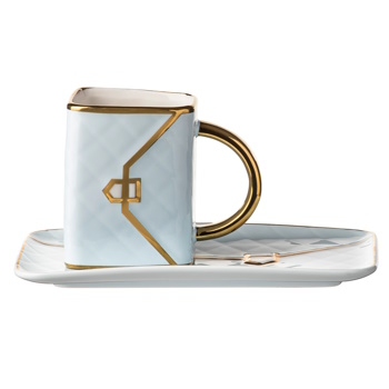 Ashdene Designers Delight Mug & Plate Set - Pale Blue